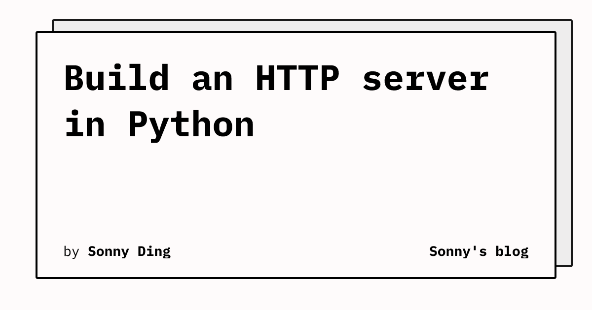 Build an HTTP server in Python